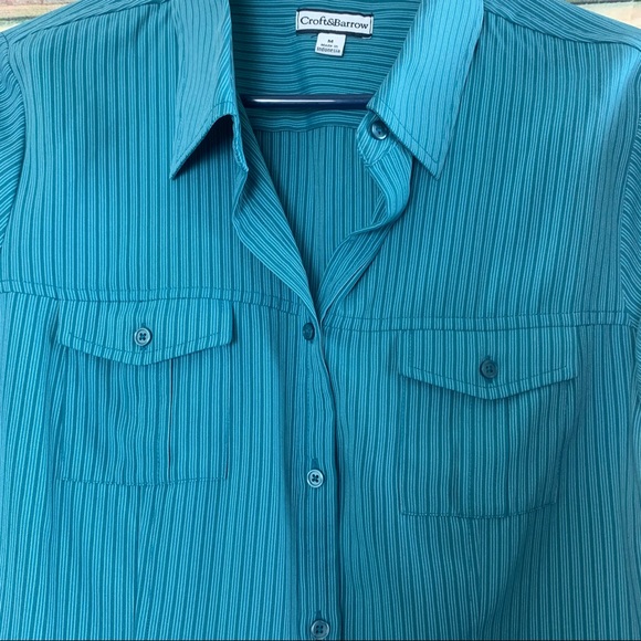 Croft & Barrow SzM Teal Top NWT - Picture 7 of 7